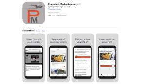 propellant media academy application preview in apple app store. now available